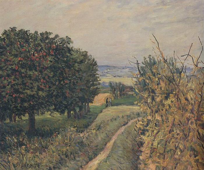 Alfred Sisley Among the Vines Louveciennes,